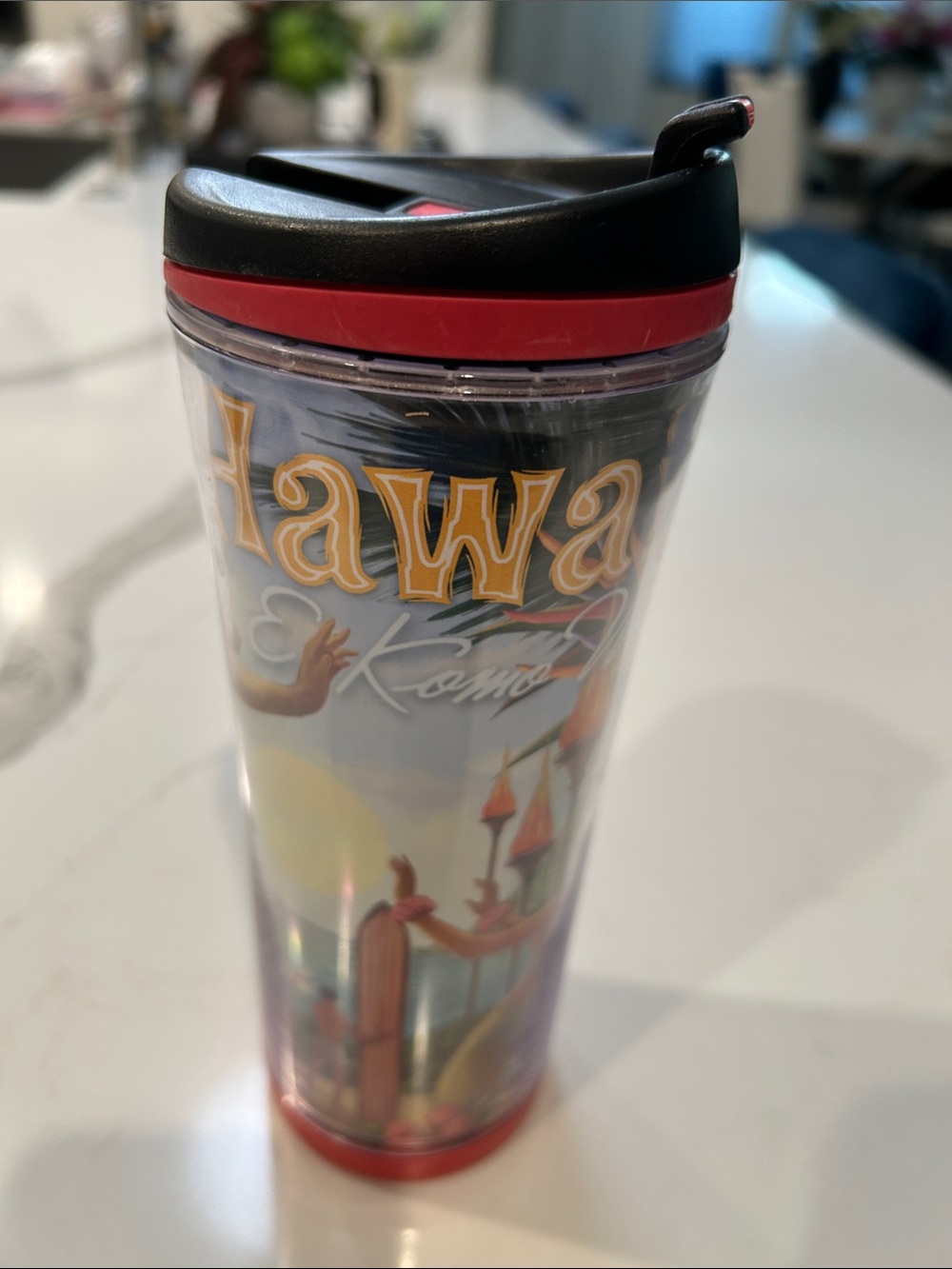 Starbucks 2007 Hawaii Tropical Hula Girl Travel Tumbler w/lid